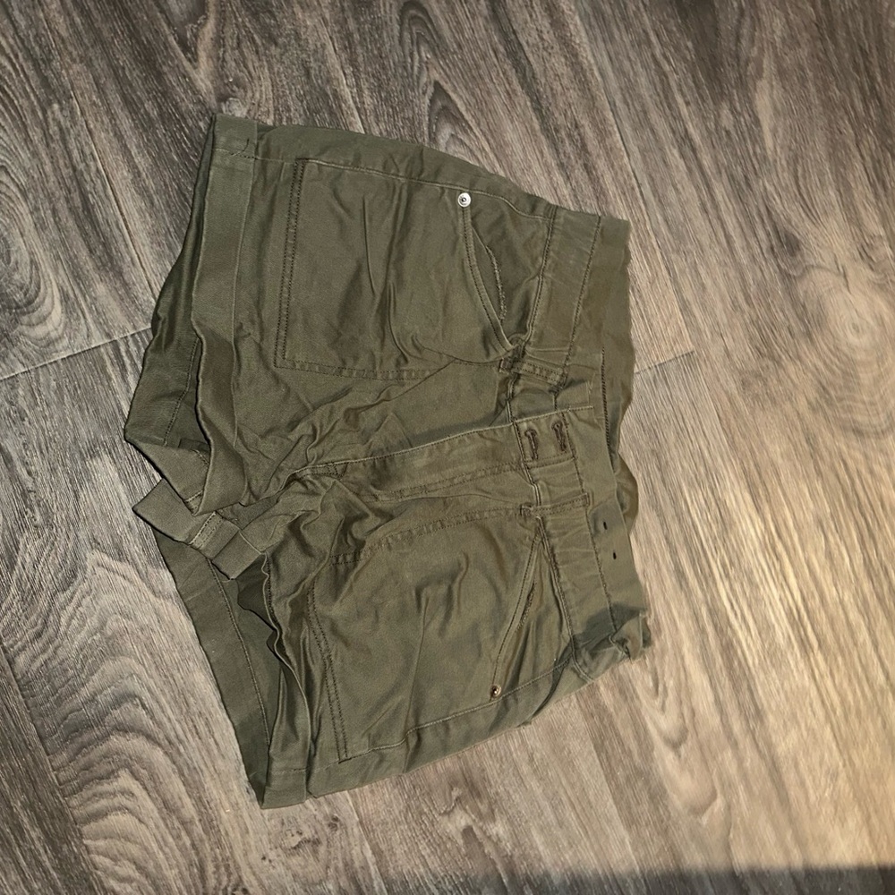 Olive Green Cargo Shorts